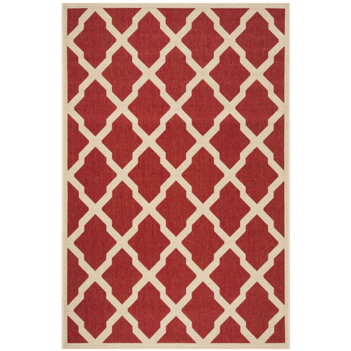 SAFAVIEH Indoor Outdoor BHS122Q Beach House Red / Creme Rug Image 7