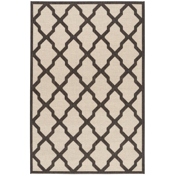 SAFAVIEH Indoor Outdoor BHS122U Beach House Creme / Brown Rug Image 1