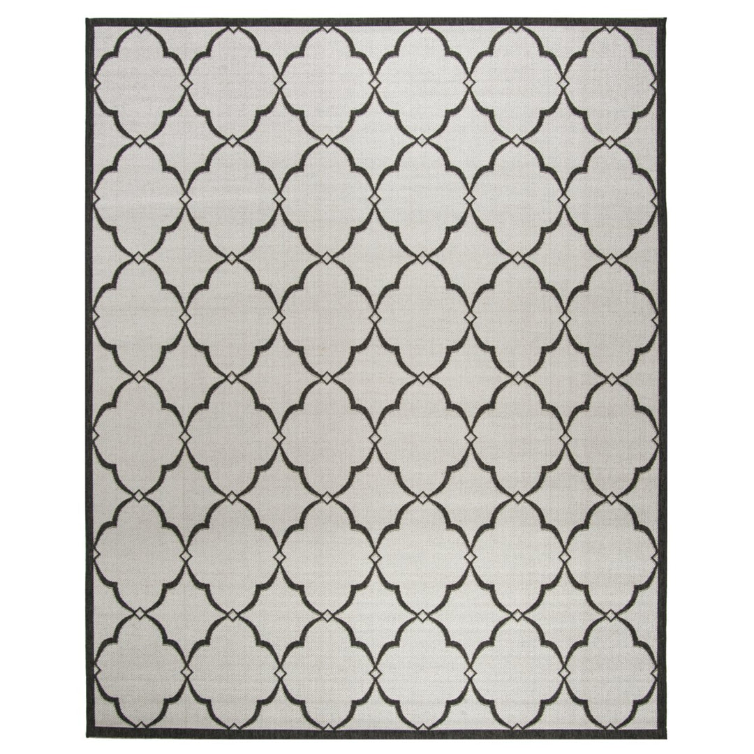 SAFAVIEH Outdoor BHS125A Beach House Lt Grey / Charcoal Rug Image 1