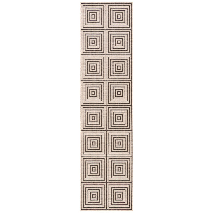 SAFAVIEH Indoor Outdoor BHS123U Beach House Creme / Brown Rug Image 1