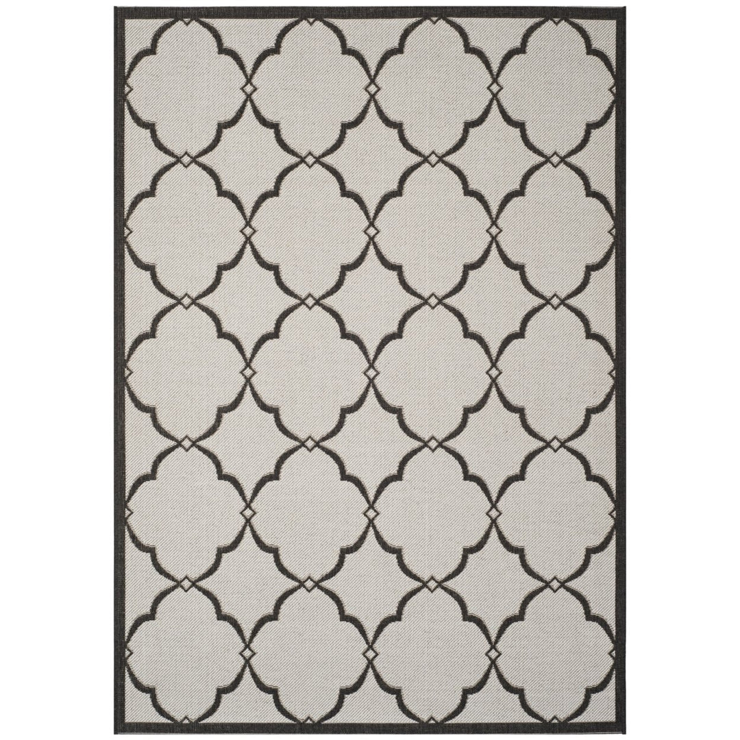 SAFAVIEH Outdoor BHS125A Beach House Lt Grey / Charcoal Rug Image 1