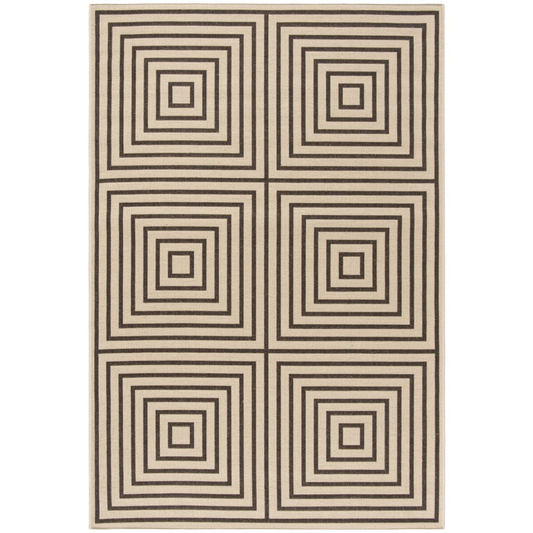 SAFAVIEH Indoor Outdoor BHS123U Beach House Creme / Brown Rug Image 1