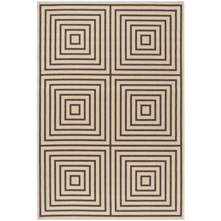 SAFAVIEH Indoor Outdoor BHS123U Beach House Creme / Brown Rug Image 1