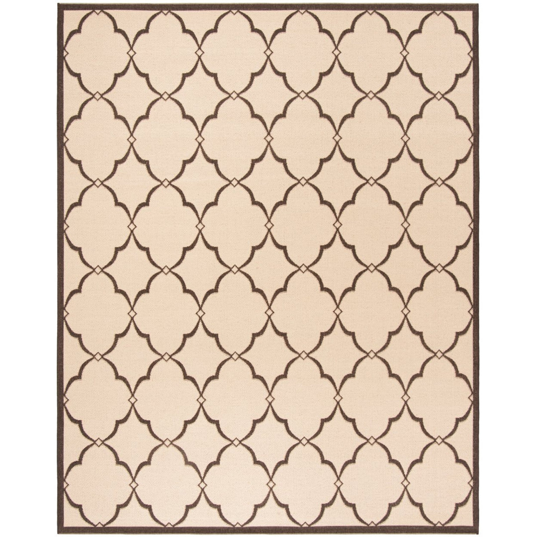 SAFAVIEH Indoor Outdoor BHS125U Beach House Creme / Brown Rug Image 1