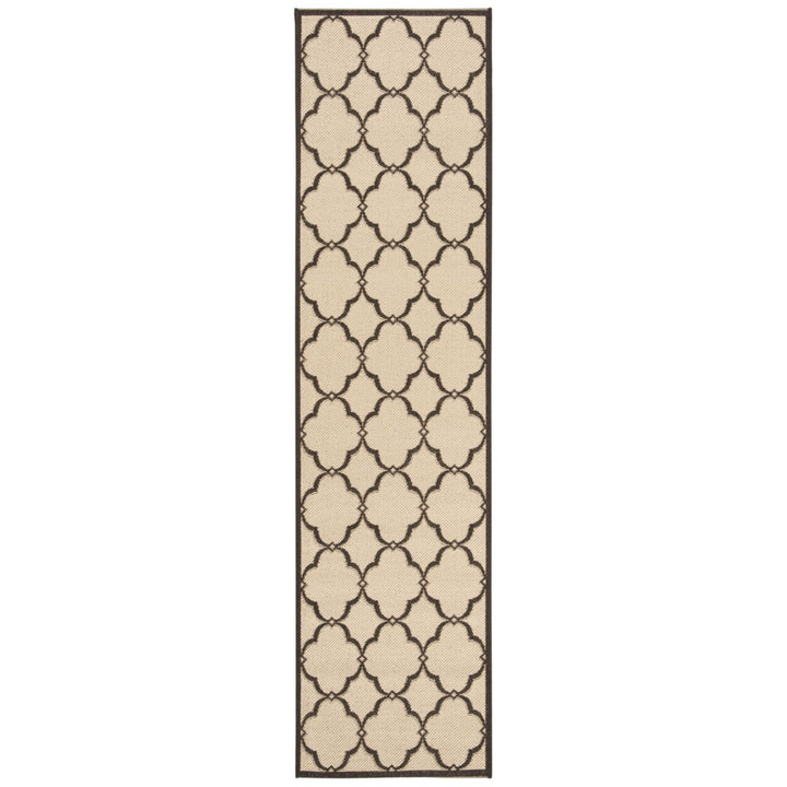 SAFAVIEH Indoor Outdoor BHS125U Beach House Creme / Brown Rug Image 1