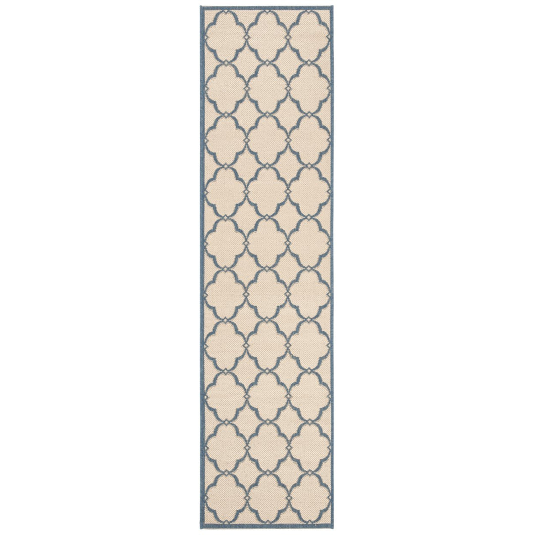 SAFAVIEH Indoor Outdoor BHS125N Beach House Cream / Blue Rug Image 1