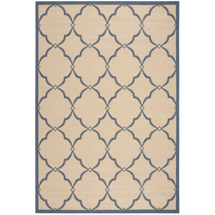 SAFAVIEH Indoor Outdoor BHS125N Beach House Cream / Blue Rug Image 1