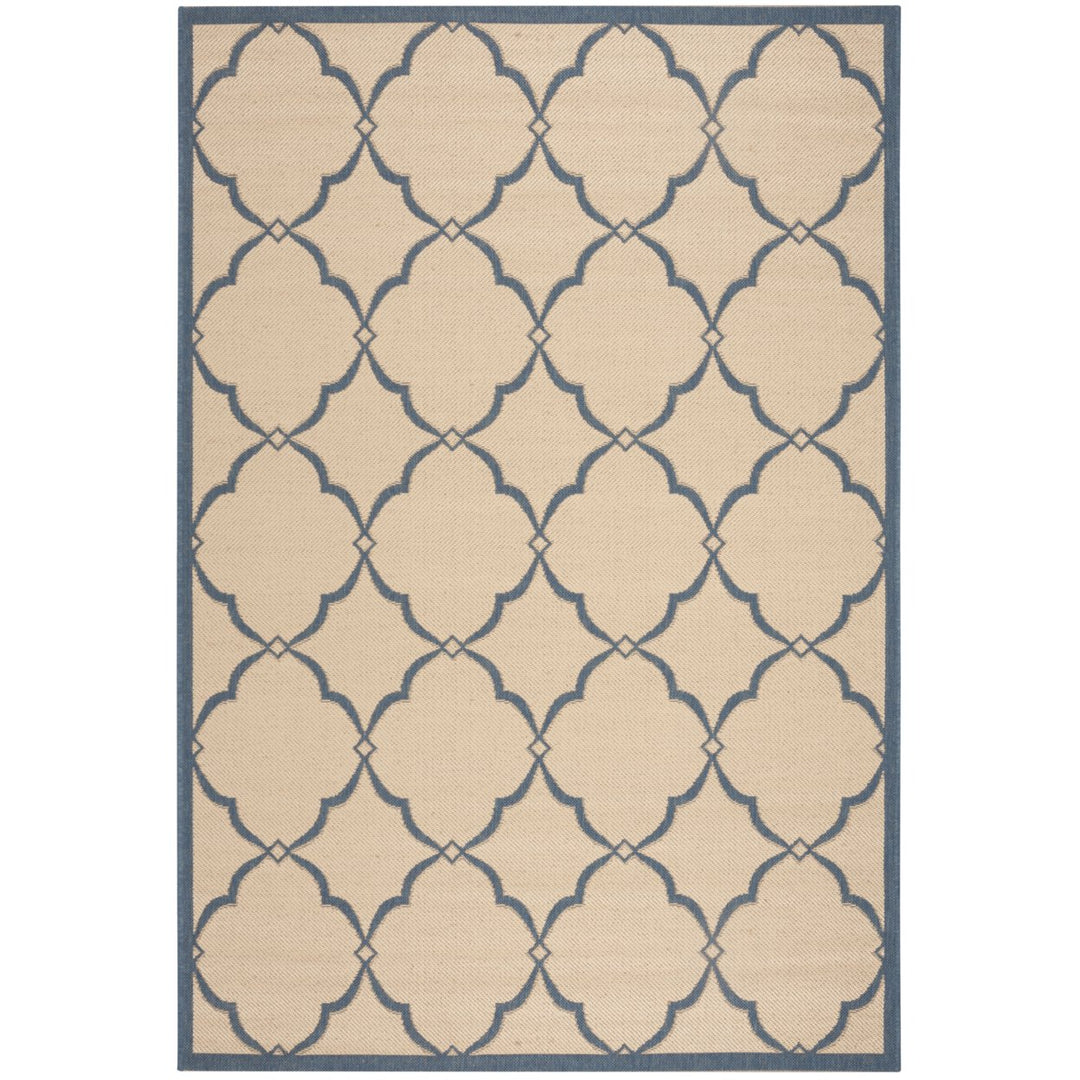 SAFAVIEH Indoor Outdoor BHS125N Beach House Cream / Blue Rug Image 1