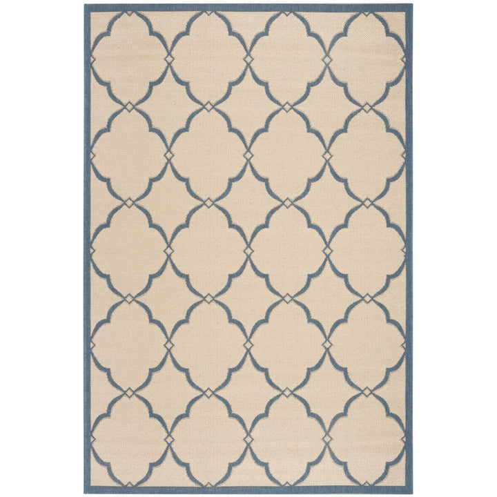 SAFAVIEH Indoor Outdoor BHS125N Beach House Cream / Blue Rug Image 1