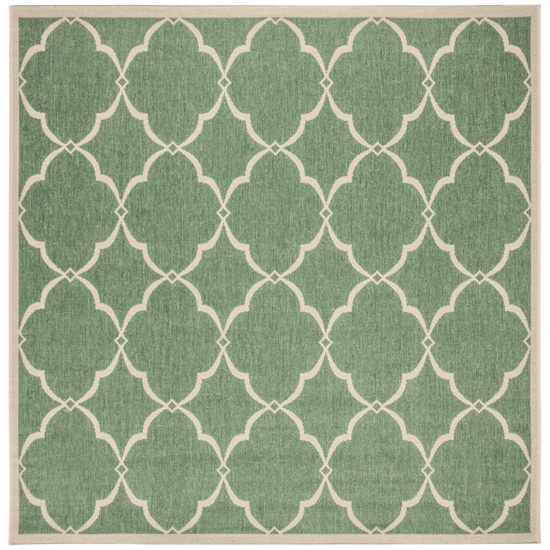 SAFAVIEH Indoor Outdoor BHS125Y Beach House Green / Creme Rug Image 1