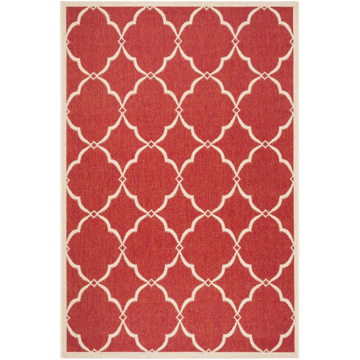 SAFAVIEH Indoor Outdoor BHS125Q Beach House Red / Creme Rug Image 3