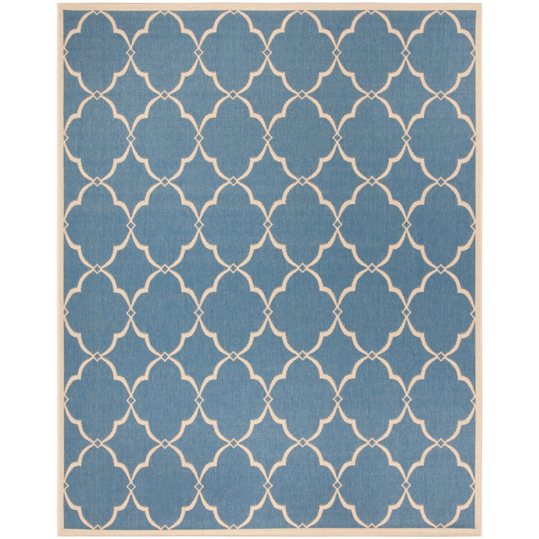 SAFAVIEH Indoor Outdoor BHS125M Beach House Blue / Creme Rug Image 1