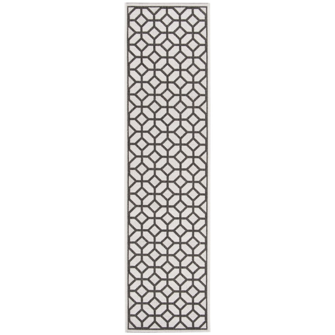 SAFAVIEH Outdoor BHS127A Beach House Lt Grey / Charcoal Rug Image 1