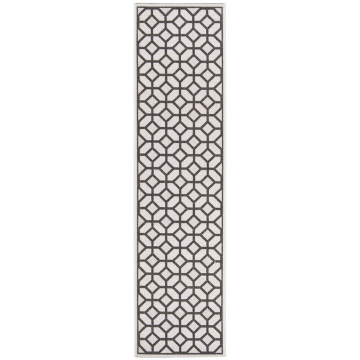 SAFAVIEH Outdoor BHS127A Beach House Lt Grey / Charcoal Rug Image 1