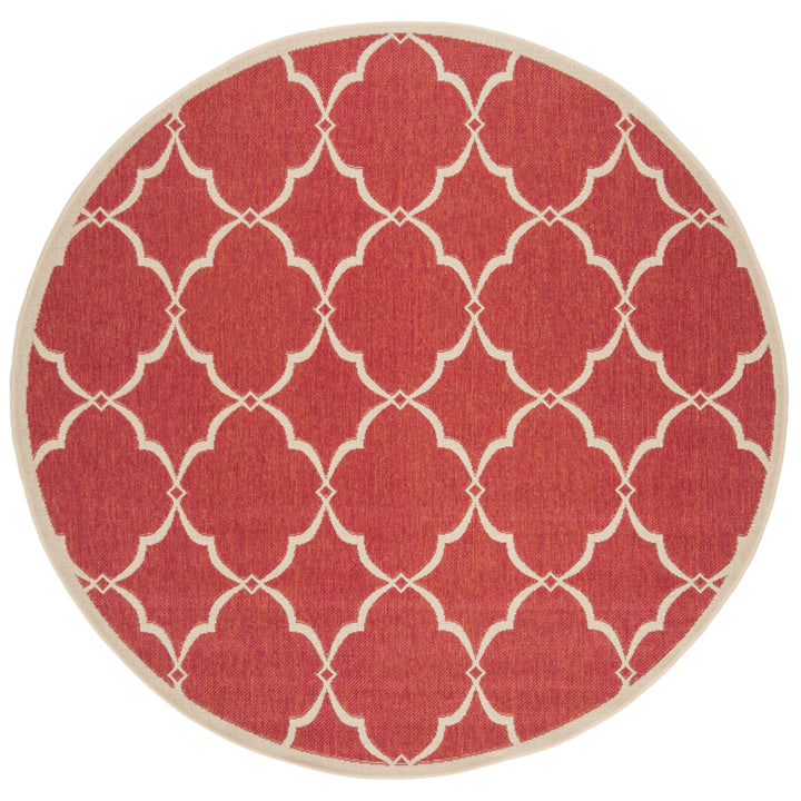 SAFAVIEH Indoor Outdoor BHS125Q Beach House Red / Creme Rug Image 6