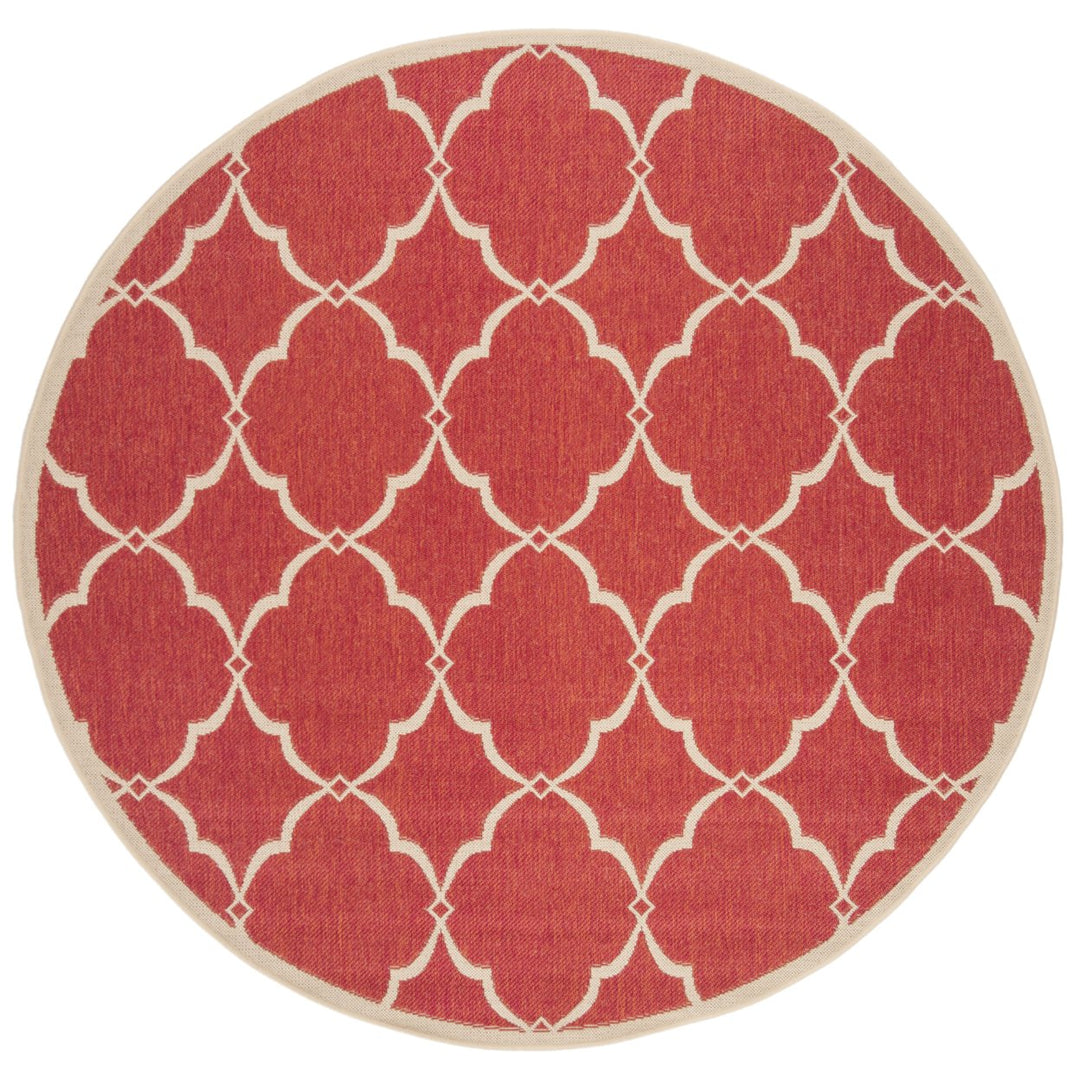 SAFAVIEH Indoor Outdoor BHS125Q Beach House Red / Creme Rug Image 1
