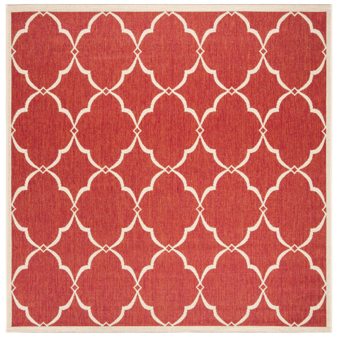 SAFAVIEH Indoor Outdoor BHS125Q Beach House Red / Creme Rug Image 1