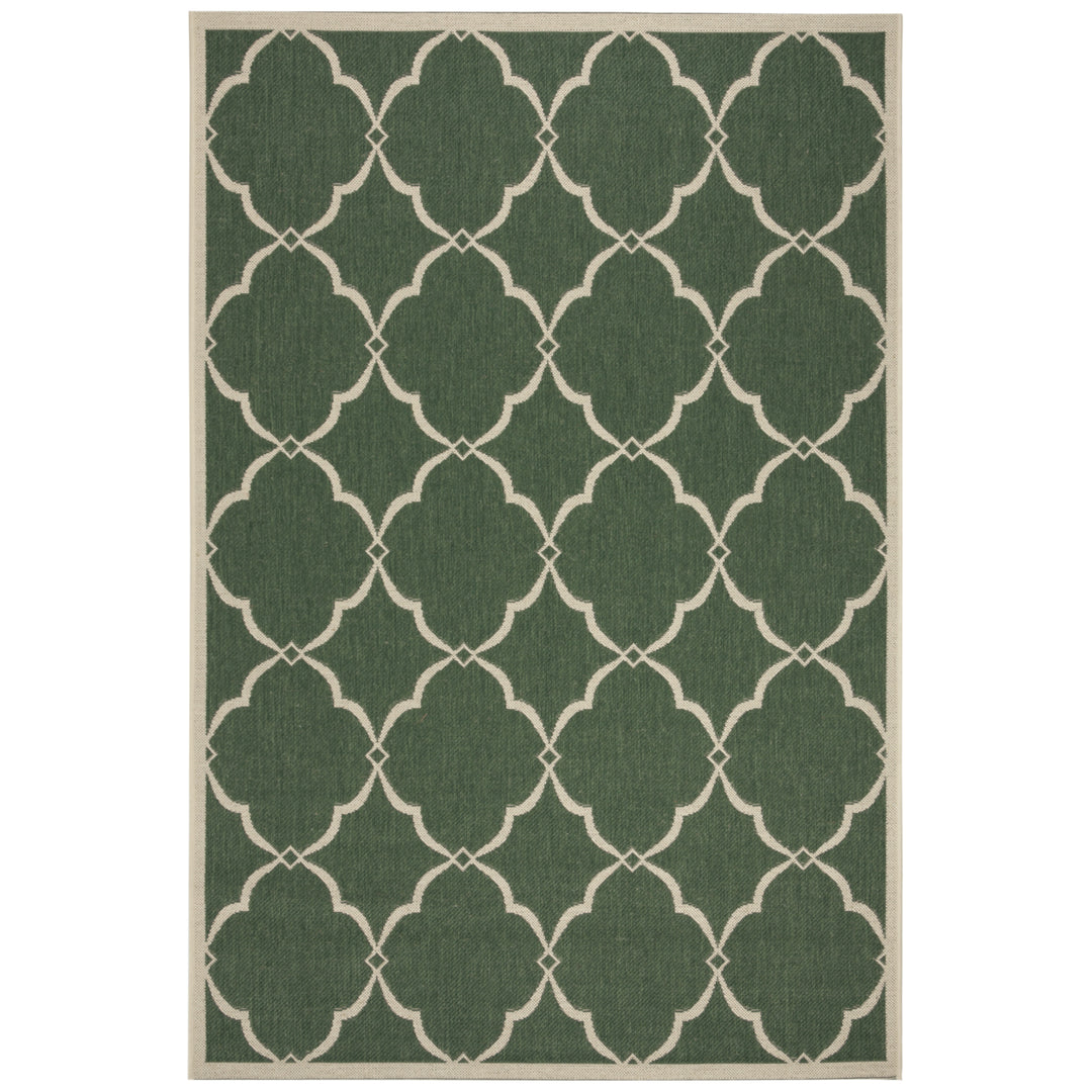 SAFAVIEH Indoor Outdoor BHS125Y Beach House Green / Creme Rug Image 11