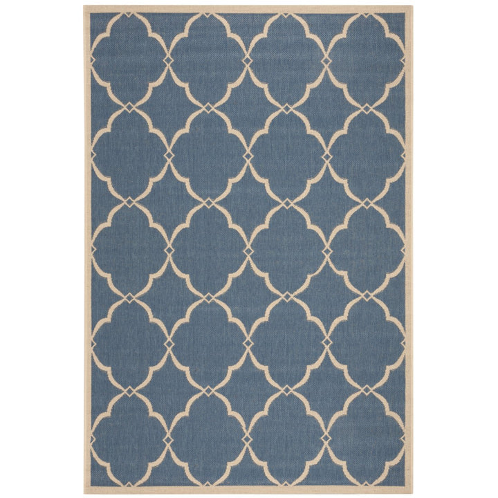 SAFAVIEH Indoor Outdoor BHS125M Beach House Blue / Creme Rug Image 1