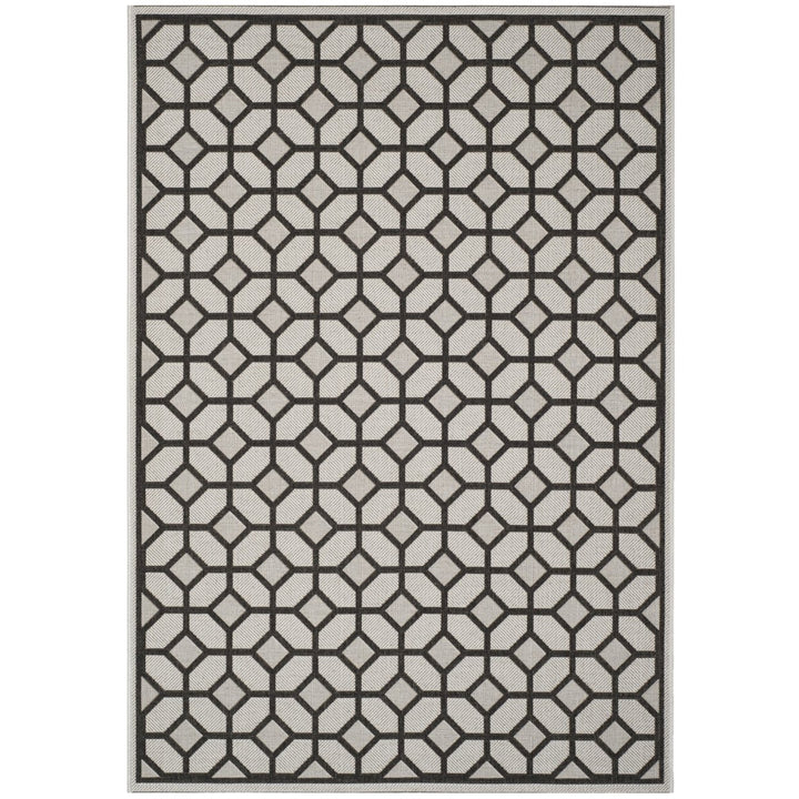 SAFAVIEH Outdoor BHS127A Beach House Lt Grey / Charcoal Rug Image 1