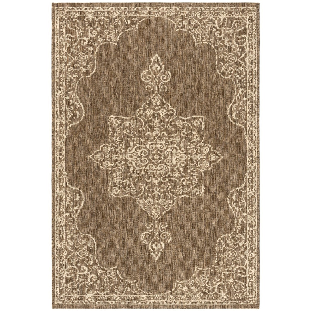 SAFAVIEH Indoor Outdoor BHS180A Beach House Cream / Beige Rug Image 3