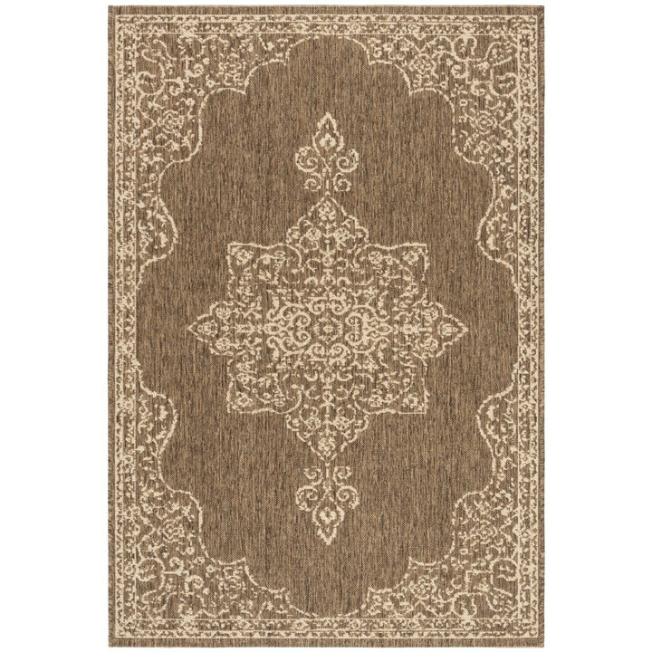 SAFAVIEH Indoor Outdoor BHS180A Beach House Cream / Beige Rug Image 3