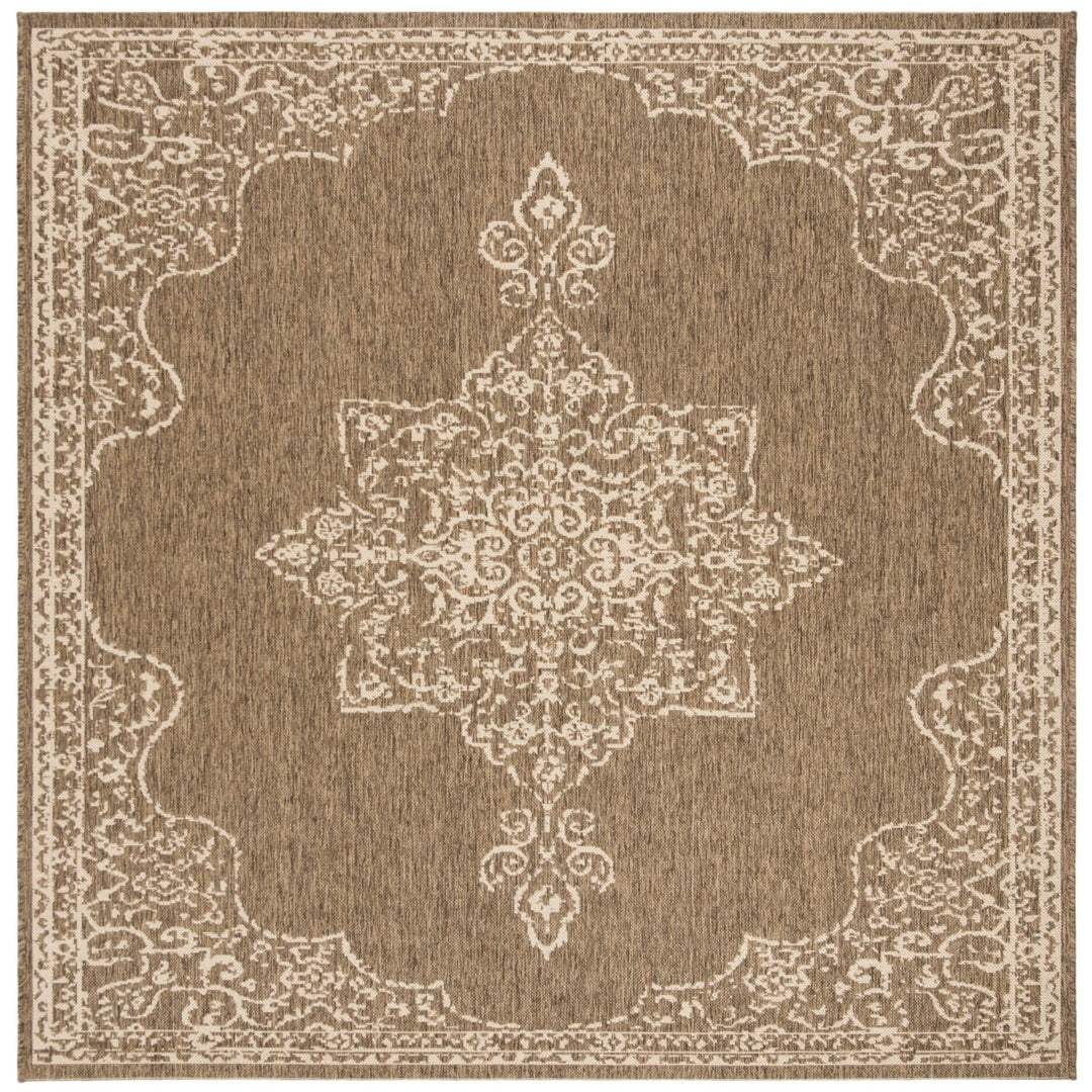 SAFAVIEH Indoor Outdoor BHS180A Beach House Cream / Beige Rug Image 6