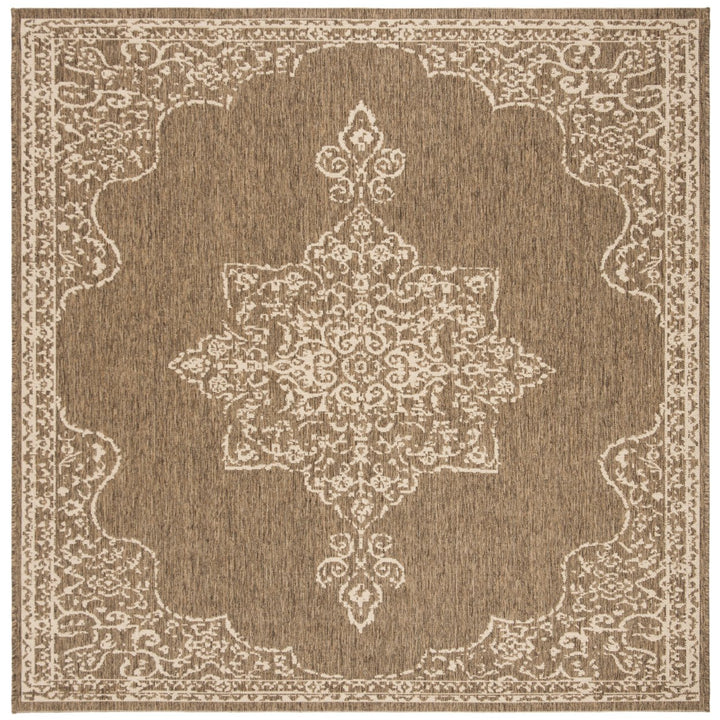 SAFAVIEH Indoor Outdoor BHS180A Beach House Cream / Beige Rug Image 6