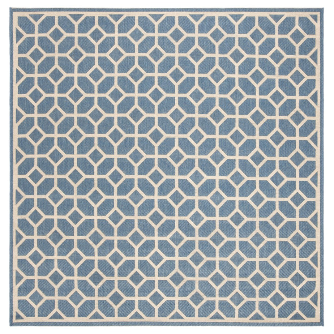 SAFAVIEH Indoor Outdoor BHS127M Beach House Blue / Creme Rug Image 1