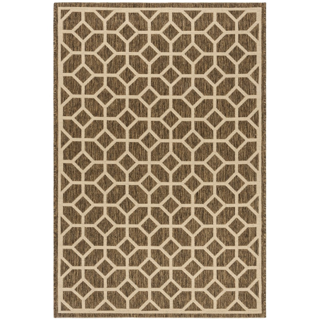 SAFAVIEH Indoor Outdoor BHS127D Beach House Beige / Cream Rug Image 1