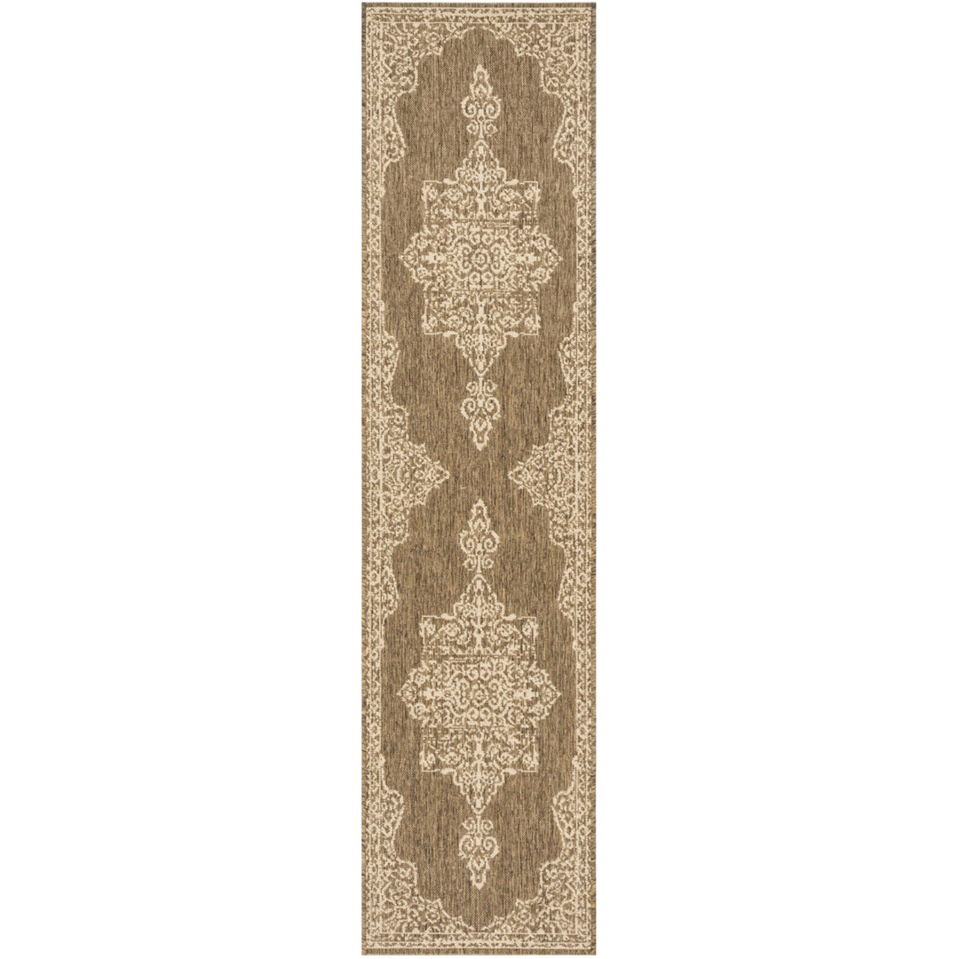 SAFAVIEH Indoor Outdoor BHS180A Beach House Cream / Beige Rug Image 8