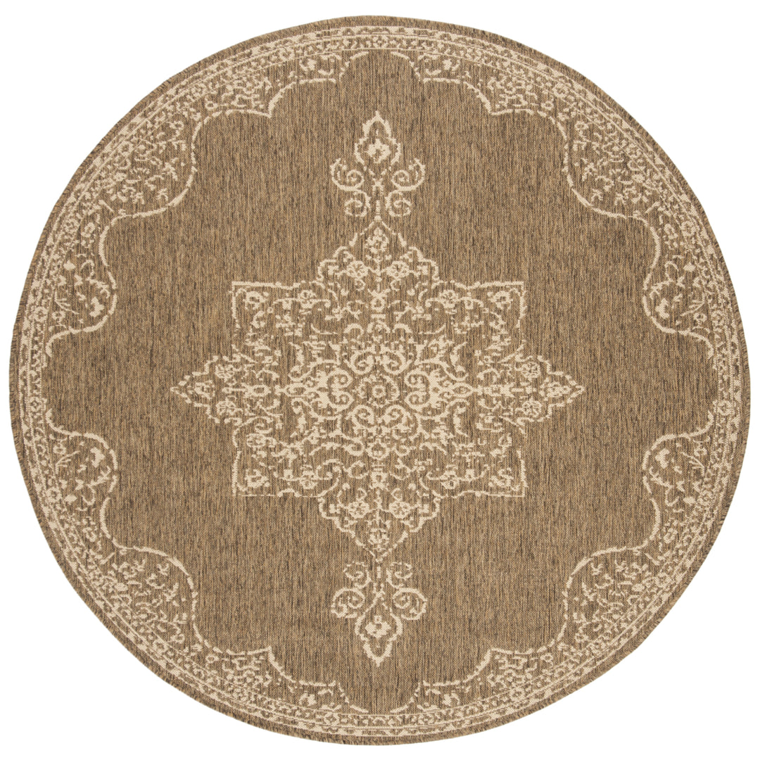 SAFAVIEH Indoor Outdoor BHS180A Beach House Cream / Beige Rug Image 9