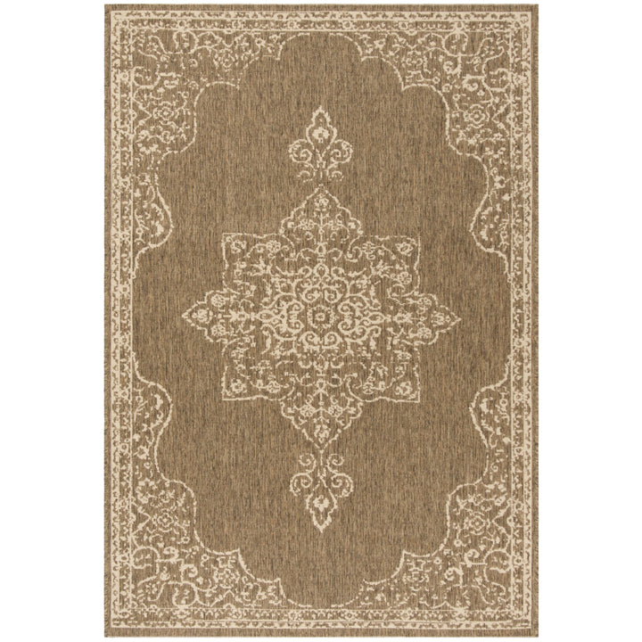 SAFAVIEH Indoor Outdoor BHS180A Beach House Cream / Beige Rug Image 11