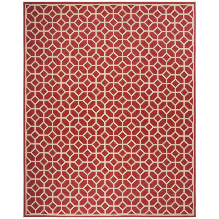 SAFAVIEH Indoor Outdoor BHS127Q Beach House Red / Creme Rug Image 4
