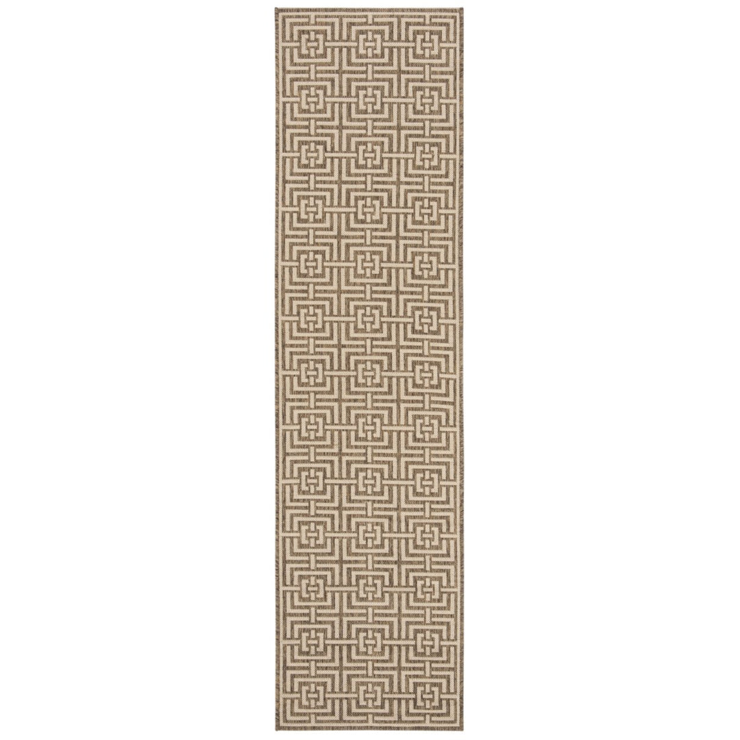 SAFAVIEH Indoor Outdoor BHS128D Beach House Beige / Cream Rug Image 1