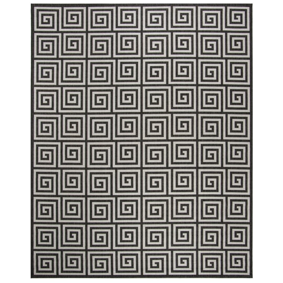 SAFAVIEH Outdoor BHS129A Beach House Lt Grey / Charcoal Rug Image 1