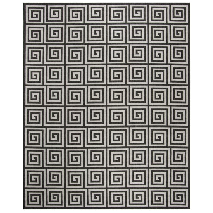 SAFAVIEH Outdoor BHS129A Beach House Lt Grey / Charcoal Rug Image 1