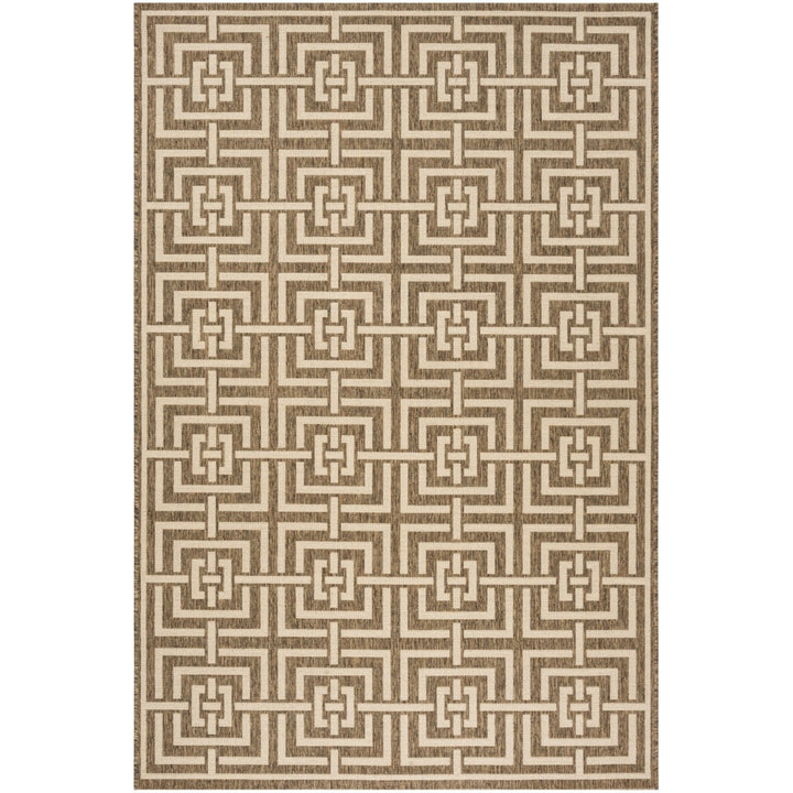 SAFAVIEH Indoor Outdoor BHS128D Beach House Beige / Cream Rug Image 1