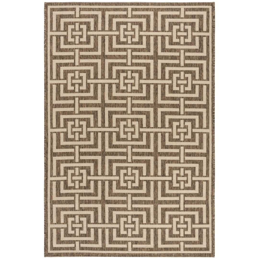 SAFAVIEH Indoor Outdoor BHS128D Beach House Beige / Cream Rug Image 1