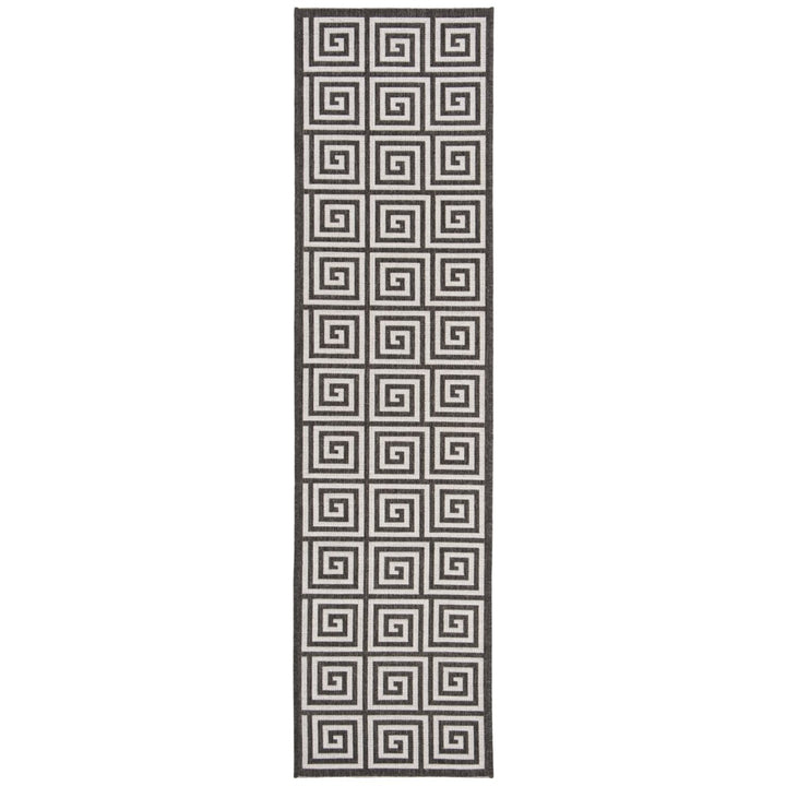 SAFAVIEH Outdoor BHS129A Beach House Lt Grey / Charcoal Rug Image 1