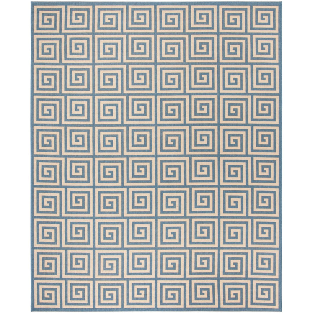 SAFAVIEH Indoor Outdoor BHS129N Beach House Cream / Blue Rug Image 1