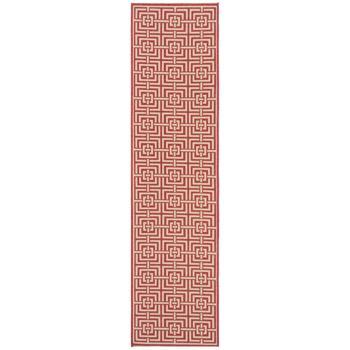 SAFAVIEH Indoor Outdoor BHS128Q Beach House Red / Creme Rug Image 1