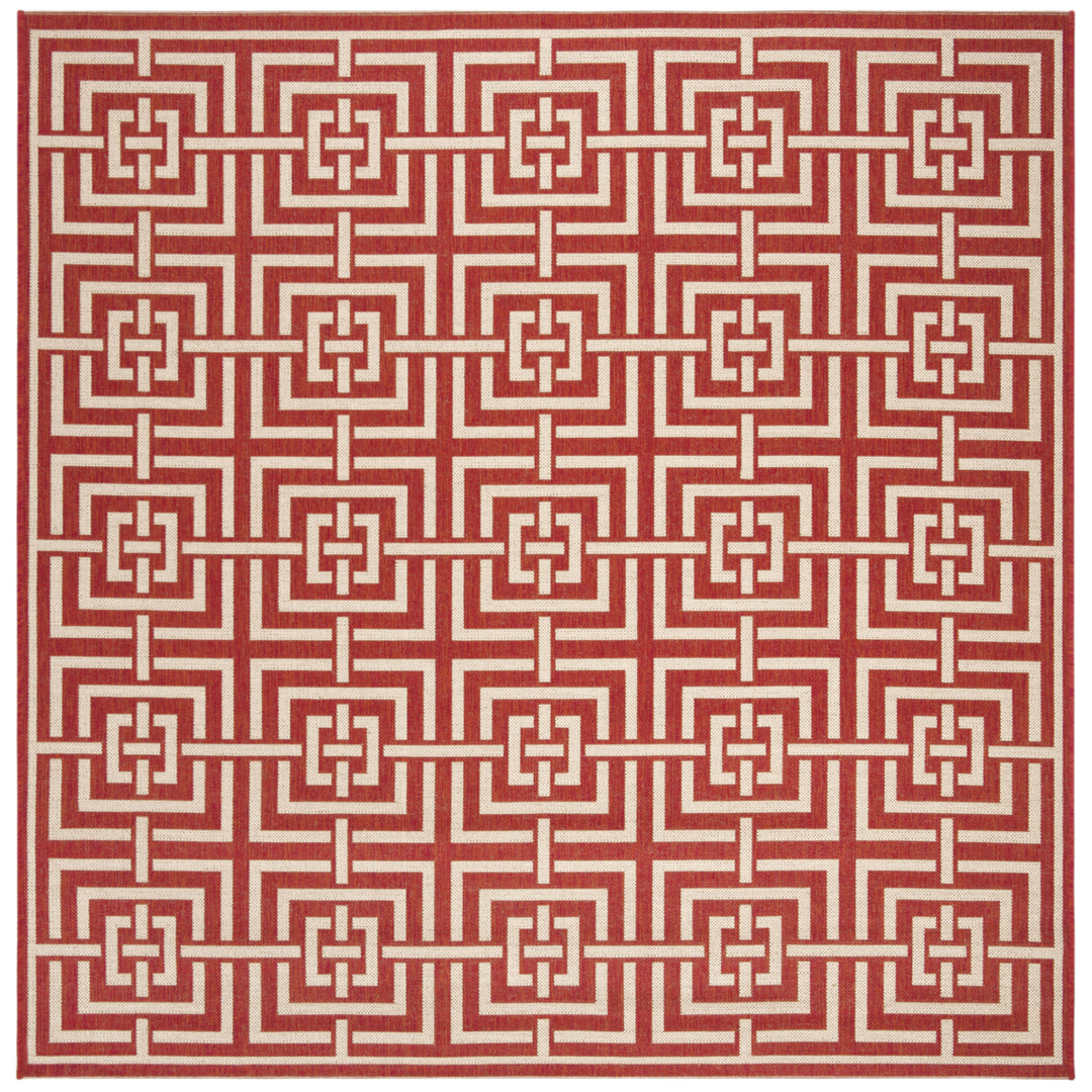 SAFAVIEH Indoor Outdoor BHS128Q Beach House Red / Creme Rug Image 6