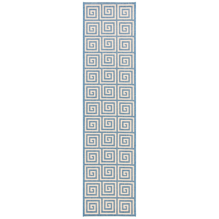 SAFAVIEH Indoor Outdoor BHS129N Beach House Cream / Blue Rug Image 1