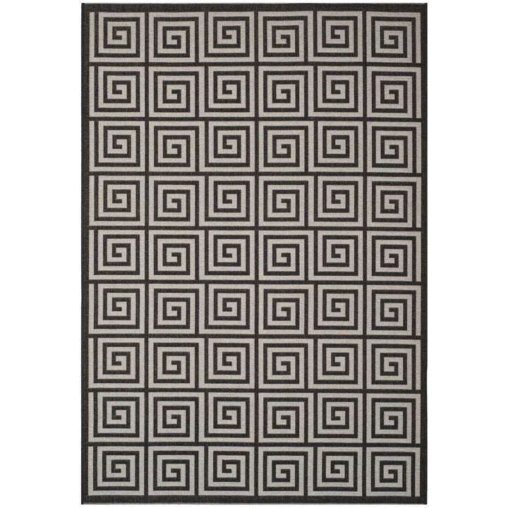 SAFAVIEH Outdoor BHS129A Beach House Lt Grey / Charcoal Rug Image 1