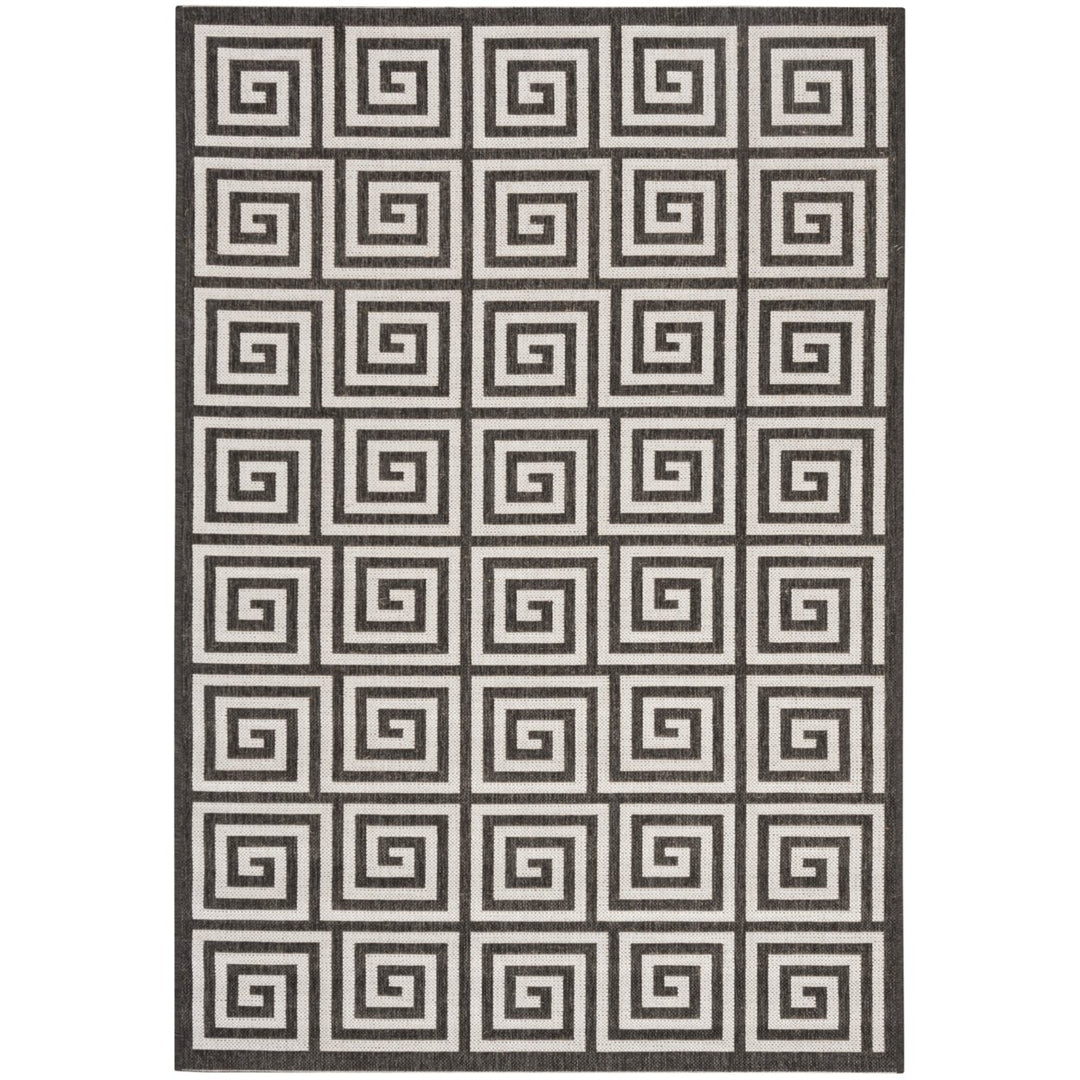 SAFAVIEH Outdoor BHS129A Beach House Lt Grey / Charcoal Rug Image 1