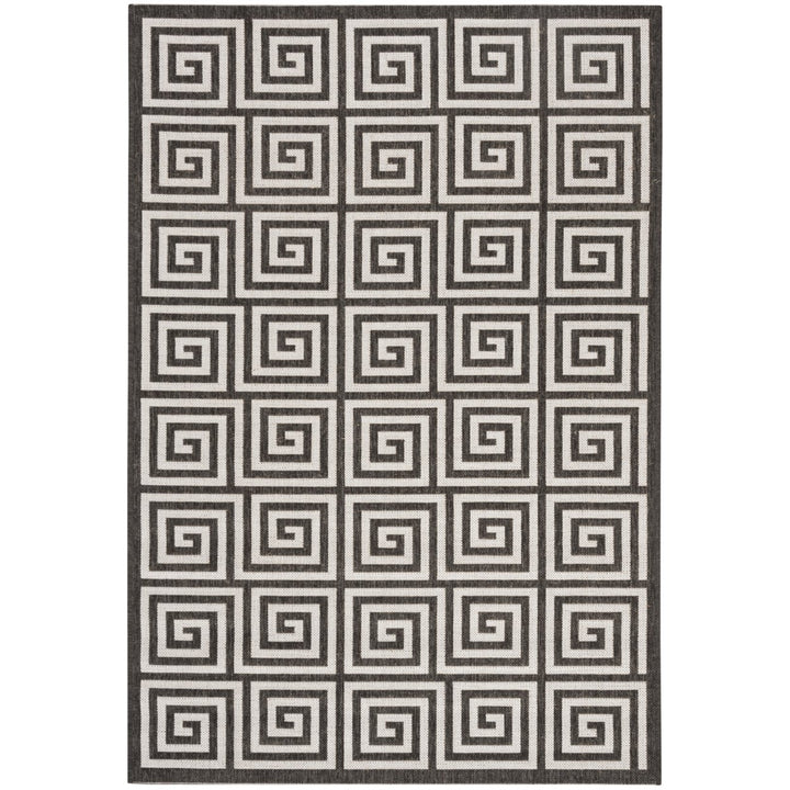 SAFAVIEH Outdoor BHS129A Beach House Lt Grey / Charcoal Rug Image 1