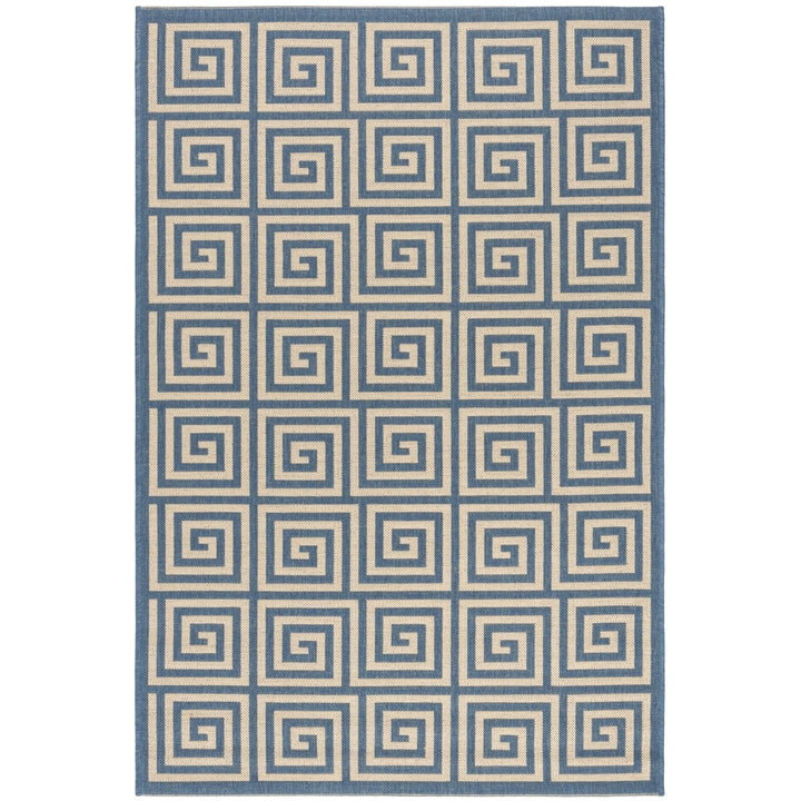 SAFAVIEH Indoor Outdoor BHS129N Beach House Cream / Blue Rug Image 1