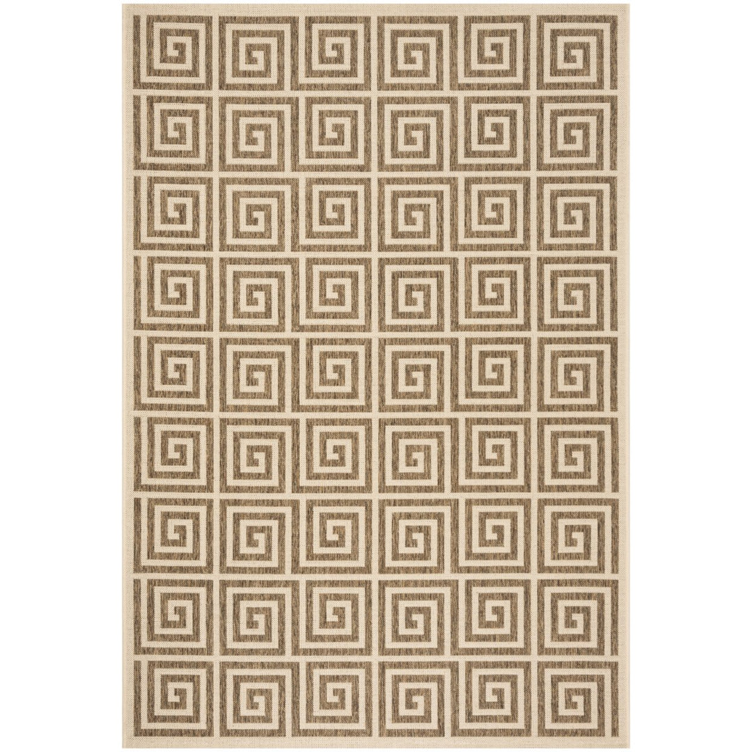 SAFAVIEH Indoor Outdoor BHS129D Beach House Beige / Cream Rug Image 1