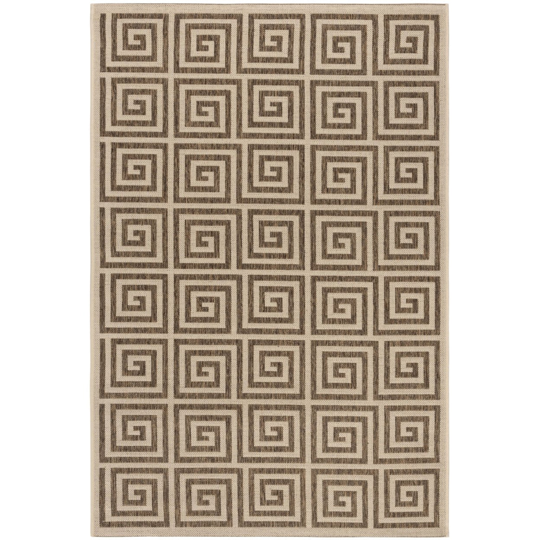 SAFAVIEH Indoor Outdoor BHS129D Beach House Beige / Cream Rug Image 1